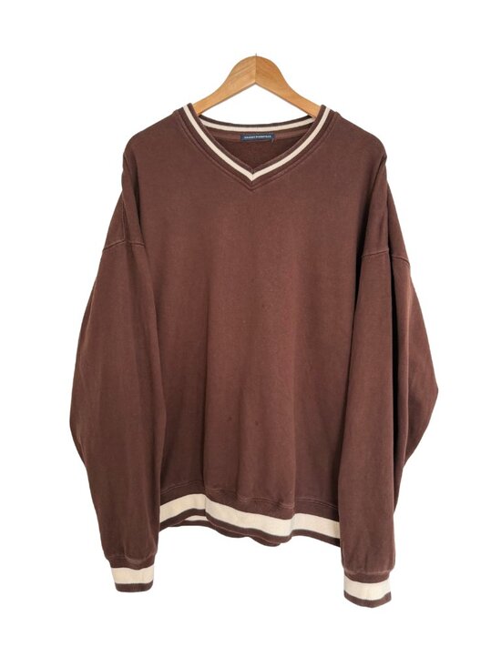 Brandy Melville Tops - Brandy Melville Sweatshirt Womens Medium Brown Erica Off White Cream Shirt